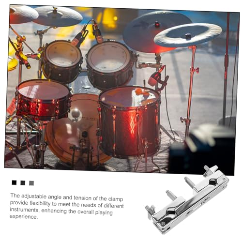 Abrazadera clip para platillo de batería y percusión. Construcción para soporte confiable durante presentaciones. Adecuada para varios platillos miniatura 4