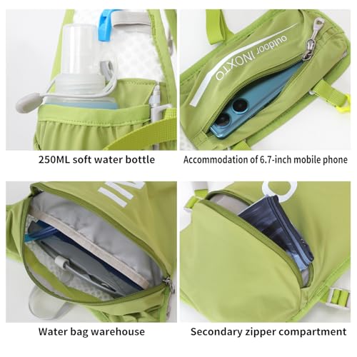 Image of INOXTO Running Hydration Vest Backpack,Lightweight Insulated Pack with 1.5L Water Bladder Bag Daypack for Hiking Trail Running Cycling Race Marathon for Women Men