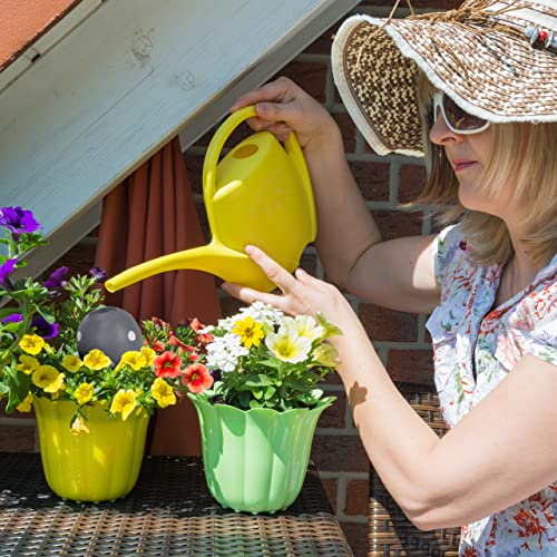 Relaxdays Tonkegel Bewässerung, 4er Set, je 100 ml, Gießkugel für Pflanzen, innen & außen, gepunktet, grau/terrakotta