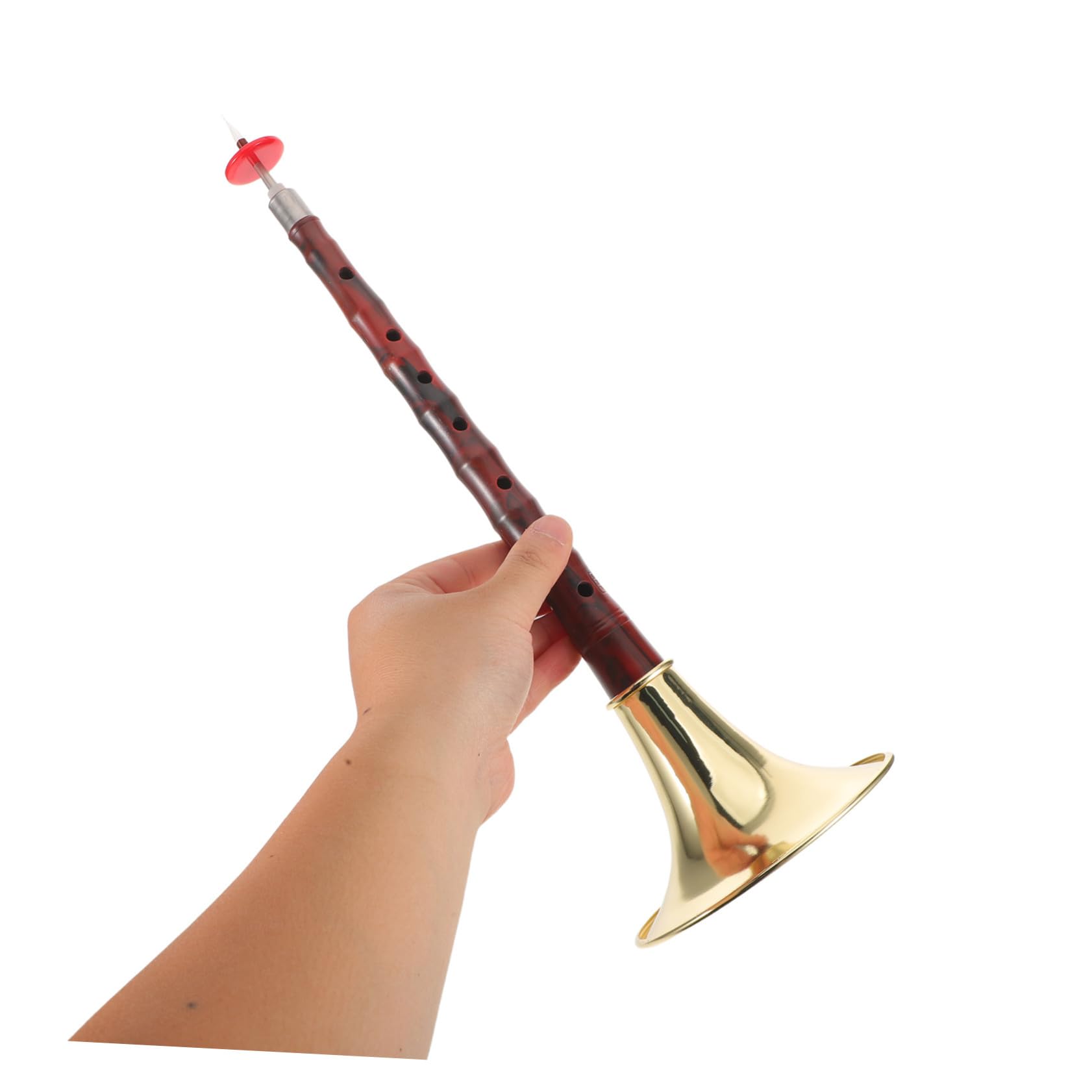 ifundom Suona Portatile in Resina Abs Resistenza con Finitura Legno e Bocca Dorata Strumento Cinese per Pratica Musicale Folkloristiche
