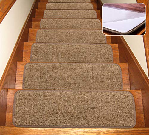 Seloom Stair Treads Carpet Non-Slip With Skid Resistant Rubber Backing Specialized For Indoor Wood Steps, Removable Washable Step Floor Rugs For Stair (30X8Inch,Dark Brown) #TOP20