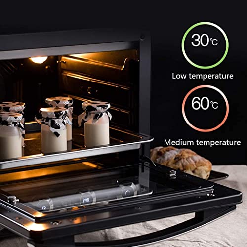 38L Convection Ovens， Toaster Oven， Non-Stick Liner， 2 Decker Ovens With Crumb Tray， Griddle And Lid， Rotisserie Oven， Easy Bake Oven For Kids， Black Useful - Image 6