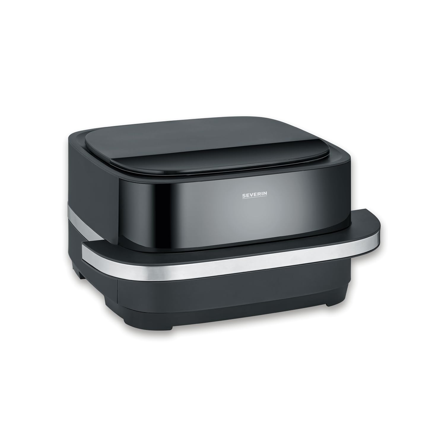 Severin Friggitrice ad aria calda Pizza & More, programmi per pizza, 10 programmi di cottura, distribuzione ottimale del calore, forma extra larga, con finestra di visualizzazione, 4 l, 2100 W, nero
