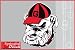 Georgia Bulldogs UGA MASCOT 4" Vinyl Decal Car Truck Sticker UGA