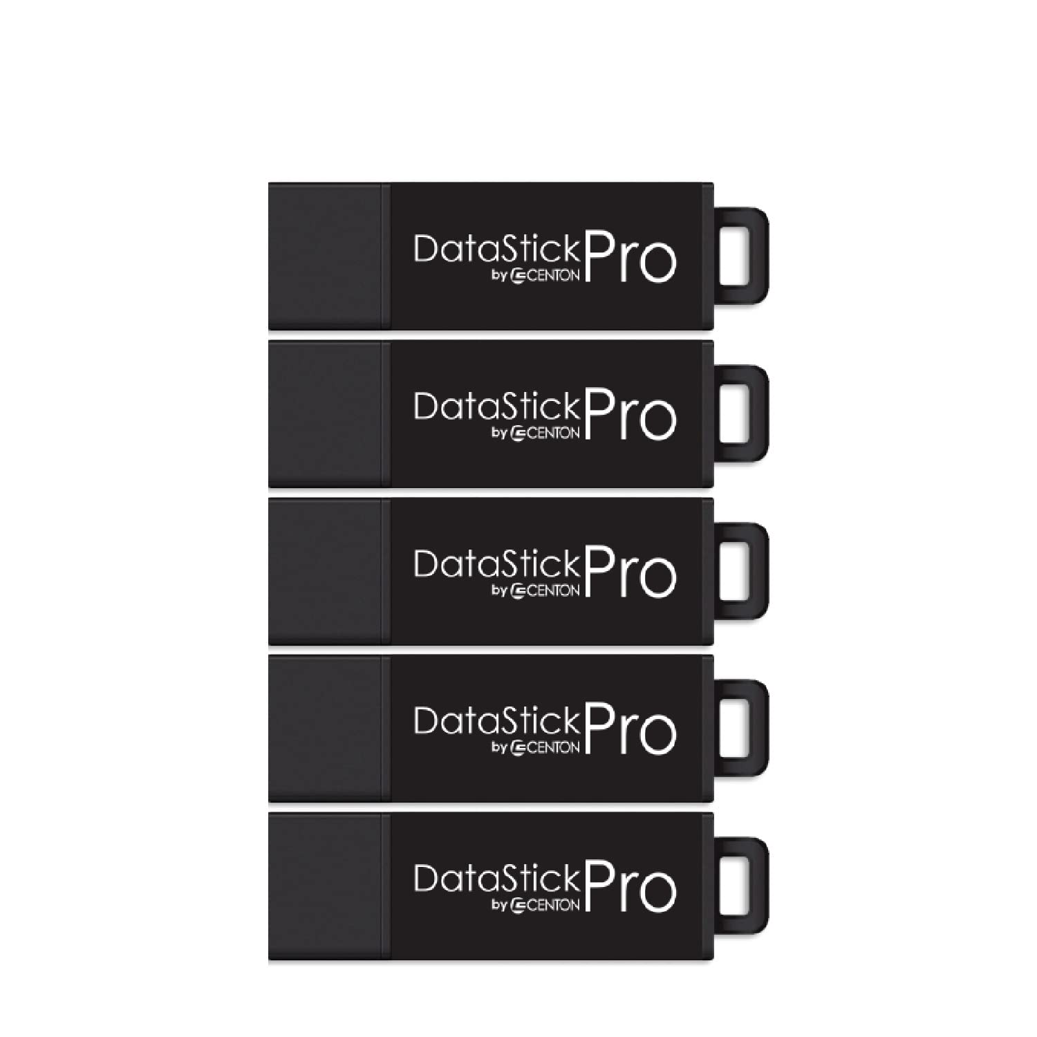 Centon Electronics MP Valuepack USB 3.2 Gen1 DataStick Pro Flash Drive, 8 GB, 5 USB Flash Drives, 5 Pack, Black