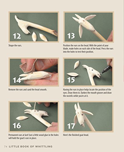 Little Book of Whittling, Gift Edition: Passing Time on the Trail, on the Porch, and Under the Stars (Fox Chapel Publishing) 18 Step-by-Step Projects Including Forks, Birds, Animals, Trees, & Flowers - Image 6
