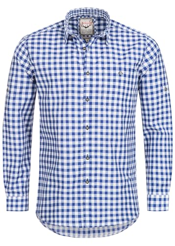 Stockerpoint Trachtenhemd OC-Franzl | kariert | modern Fit Blau L