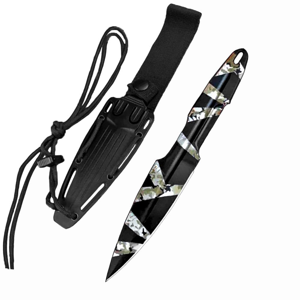 Kleines handliches werkzeug stahl messer scharf rutschfest bunt Survival Tragbare Camping outdoor messer edc Jagdmesser Gürtelmesser Taschenmesser N690 Neck knife gegen feststehendes messer scheide