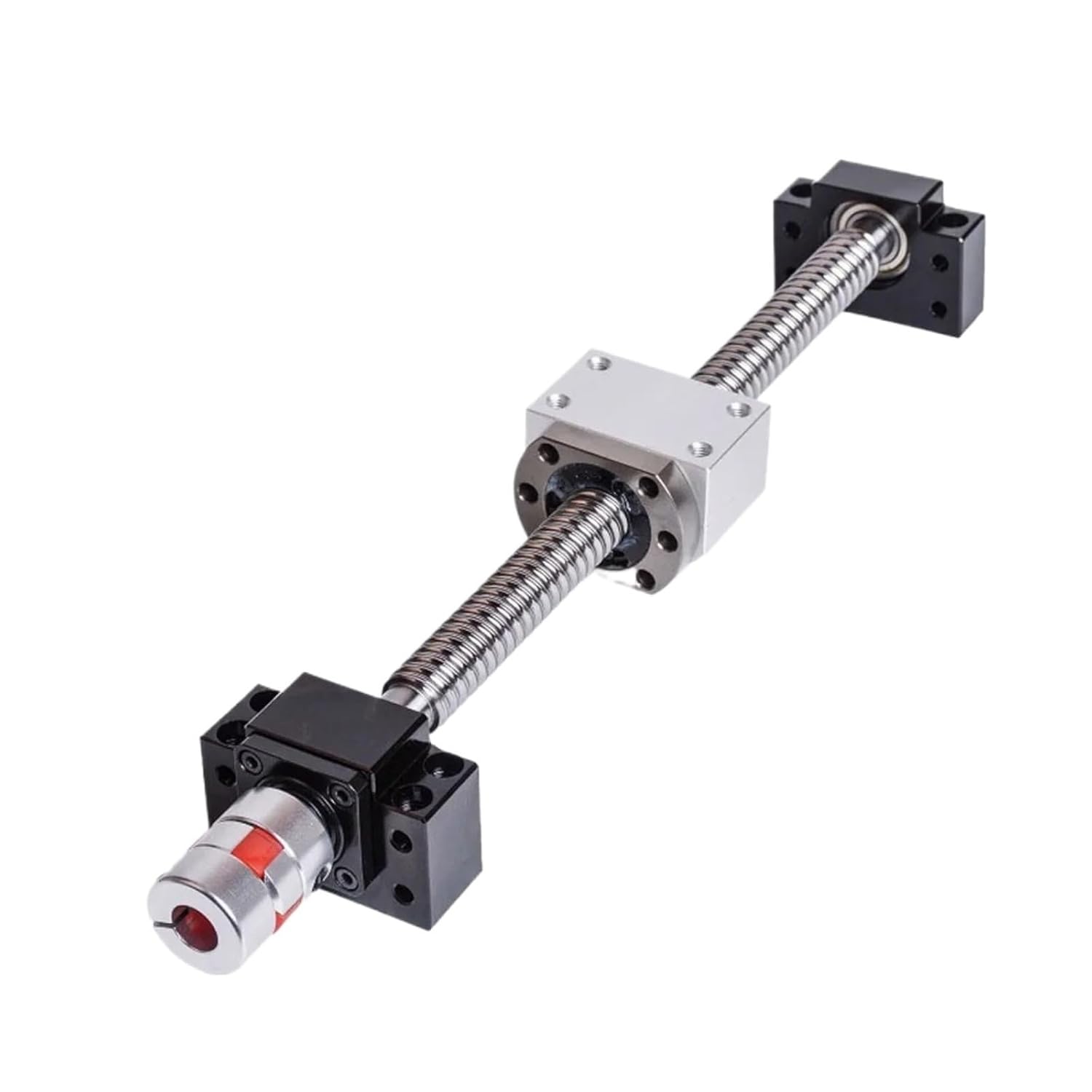 C5 Ballscrew DFU2005 Set Customizable Size End Machined+Ballnut+Nut Housing BK/BF15 End Support+Coupler RM2005 Ballscrew(250mm)