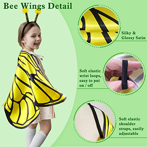Disfraz infantil de abeja con alas y antenas para niños miniatura 6