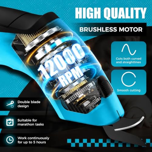 Image of BRONTIX Electric Scissor Cutting Machine 10000 RPM with 2 blades | 2000 Mah battery | Scissors Paper Cutter for Fabric Tailoring Accessories Heavy Duty Cutter Machine