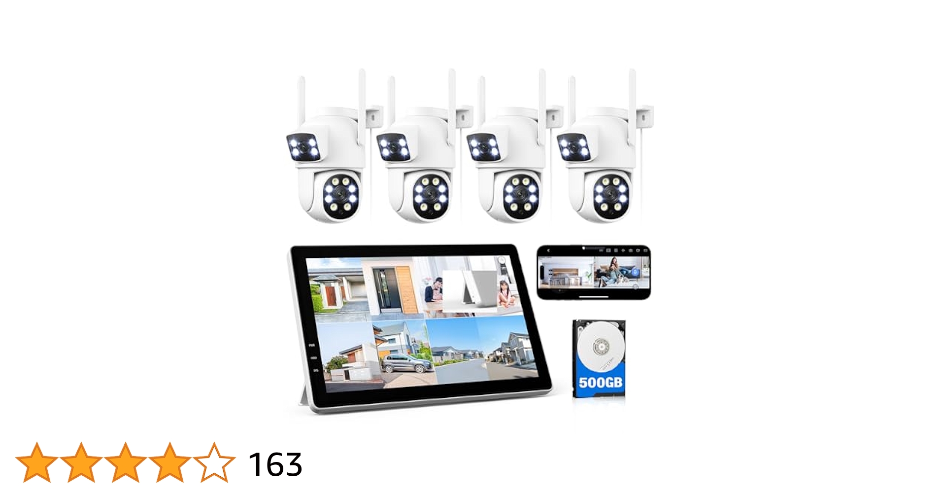 CAMCAMP 防犯カメラ ワイヤレス 監視カメラ 500万画素 電源不要 Amazon.co.jp: 【2.4 Ghz/5Ghz対応可能・二つ監視画面】CAMCAMP