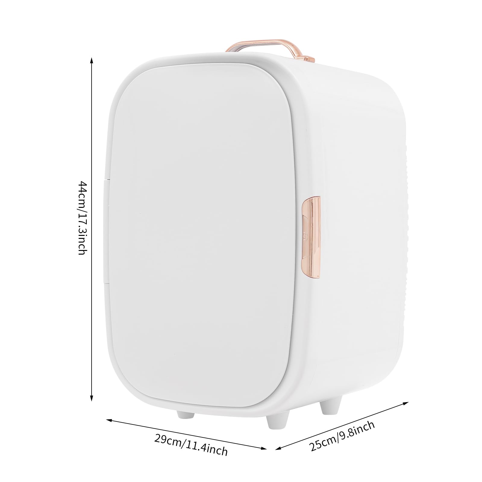 12.68Qt Beauty Fridge Cosmetics Refrigerator Compact Fridge for Makeup Lipstick Comestic Storage, Skincare Cooler & Warmer Portable Mini Refrigerator Intelligent Constant Temperature Control (White)