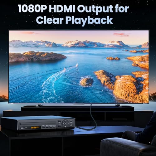 Image of Desobry DVD Player for TV, HDMI 1080P, Region Free | USB Media Playback & Multi-Format Support Insert a USB flash drive and play MP3, WAV, AVI, JPEG, MPEG