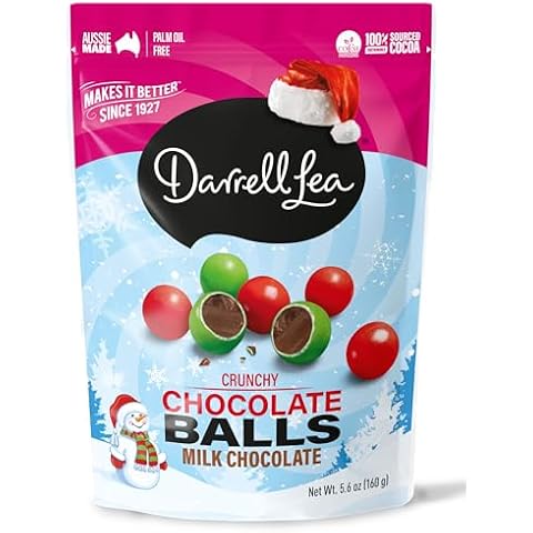 Darrell Lea Chocolate Crunchy Balls 5.6 Ounce (Pack of 1), Crunchy Milk Chocolate Treat, No Palm Oil, Made in Australia, Good On-the-Go, Shareable, Great for Gift Giving Cover