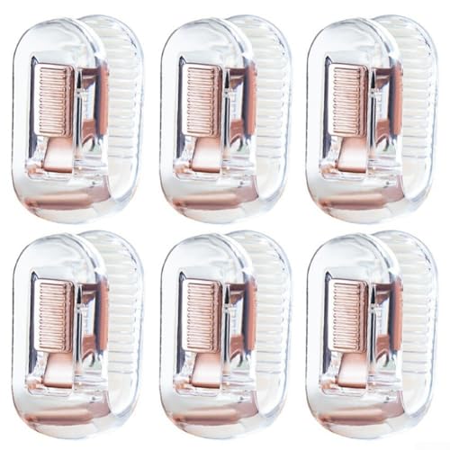 Bulevisiter Abdeck-Clip, Tröster-Clips, transparent, rutschfest, 6 Stück