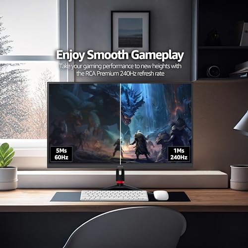 Image of RCA 27 inch Evolution Premium QHD Gaming Monitor | 240Hz, 2560 x 1440p Computer Monitor with Adaptive Refresh Technology & 1ms Response, HDR10, RGB Backlighting & Adjustable Stand | M27PG135F