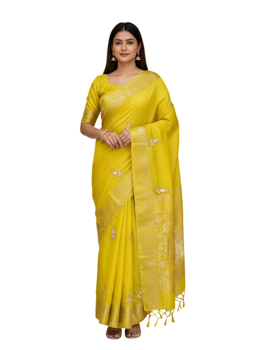 Pujia Mills Womens Fandy Chiffon Febric With Original Beeds Work With Floral design Saree With Unstiched Blouse Piece || Size : 6.3 Meter || Occasion : Ethnic Wedding Engagement-image-22