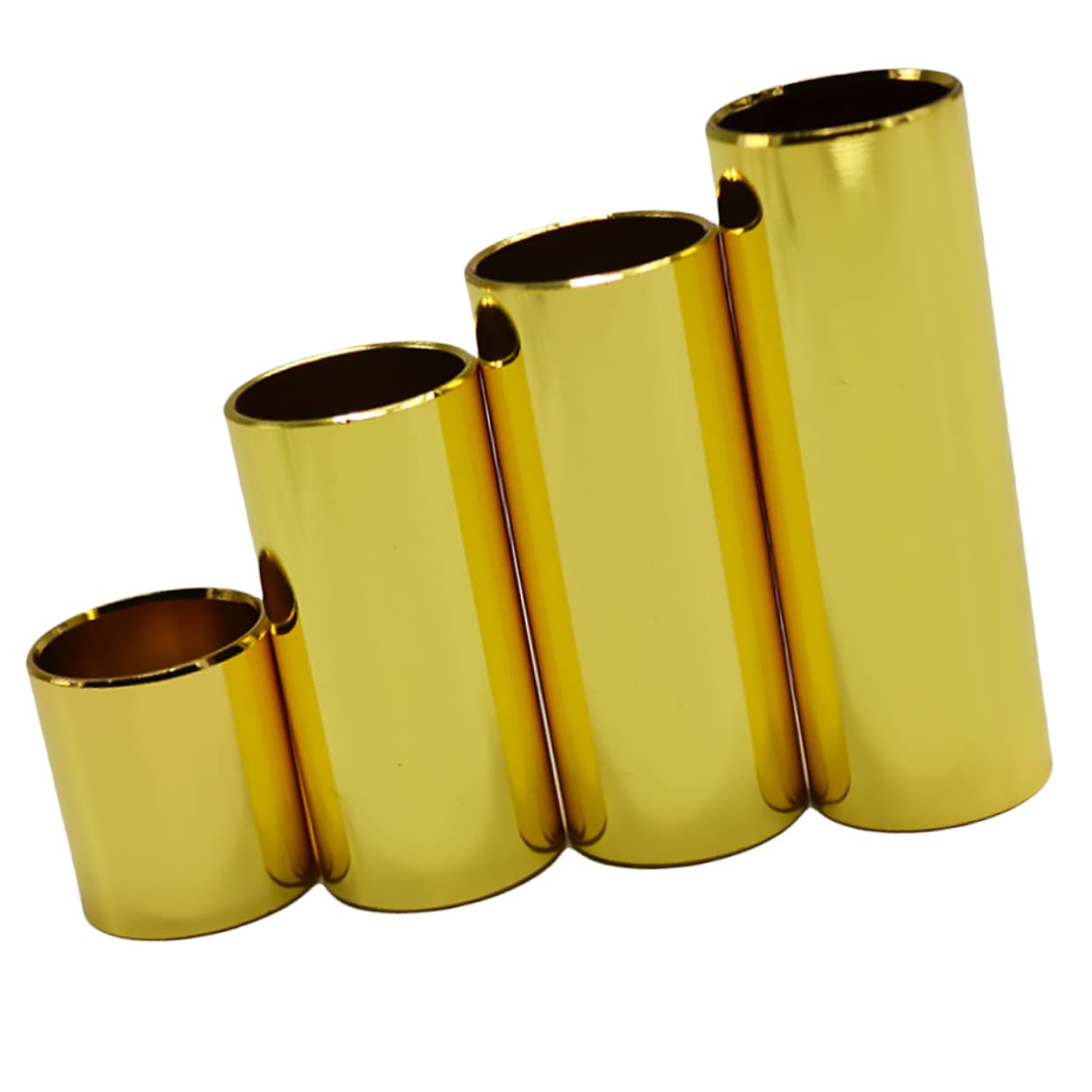 Anneome Stainless Steel Slide Bar Finger Covers 1 Set of 4 Sizes for Electric Guitar Accessories Slide Bar Finger Ring