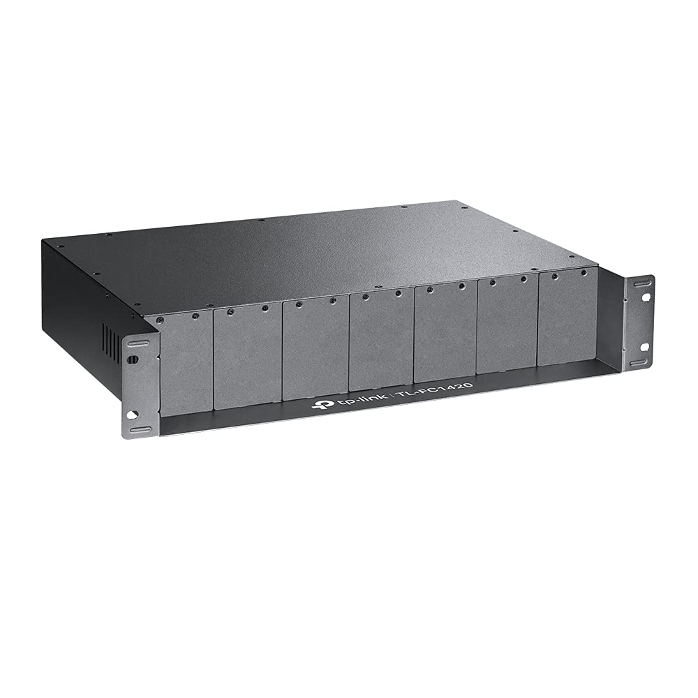 TP-Link TL-FC1420 | Compatible avec Les convertisseurs de média TP-Link FC Series | Châssis monté en Rack 14 Voies | Alimentation redondante en Option | remplaçable à Chaud | 2 Ventilateurs pour la