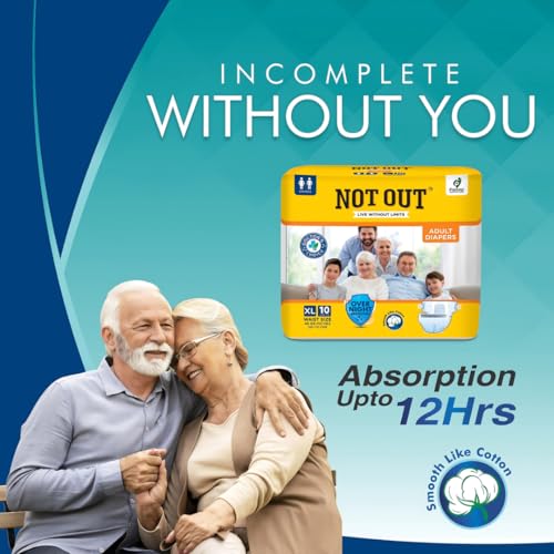 Image of Adult Tape Diapers - Overnight Protection with 3D Core, Odour Control & Up to 12-Hour Absorption | Extra Large (48-68 Inches) | 50 Diapers | Pack of 5