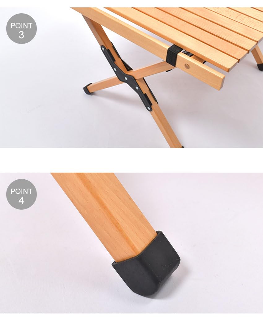 Amazon | ピースパーク フォールディング ウッドテーブルミディアム