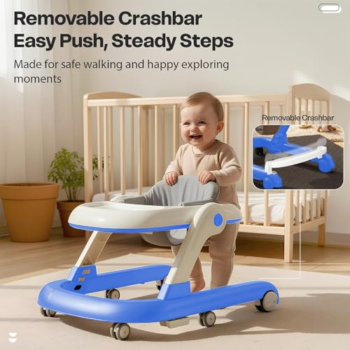 Image of StarAndDaisy Baby Walker for 6-18 Month Baby Boy & Girl /Height Adjustment, Speed Control /Baby Walker for Kids with Safety Wheels and Comfortable Seat (Blue)