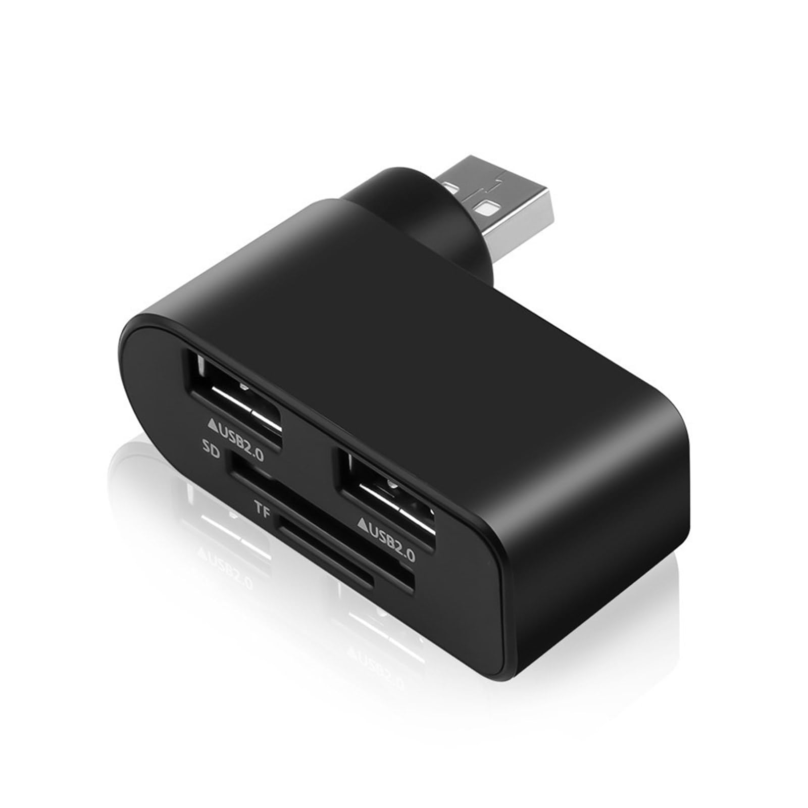 USB Hub 4 Ports USB2 0 Rotatable High Speed Splitter Power Adapter Card Reader for for Laptop PC