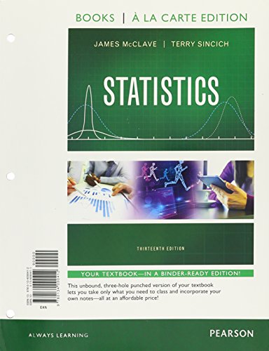Statistics, Books a la Carte Edition 0134090411 Book Cover