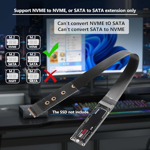 Cable Extensor GINTOOYUN NGFF M.2 M-Key NVME 40 cm miniatura 7