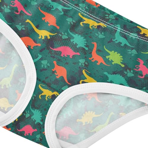 Little Girls' Soft Cotton Underwear Kids Breathable Comfort Dinosaurs Panties Briefs Toddler4