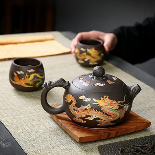 Tetera de arcilla y juego de té chino ideal para regalo tradicional 7