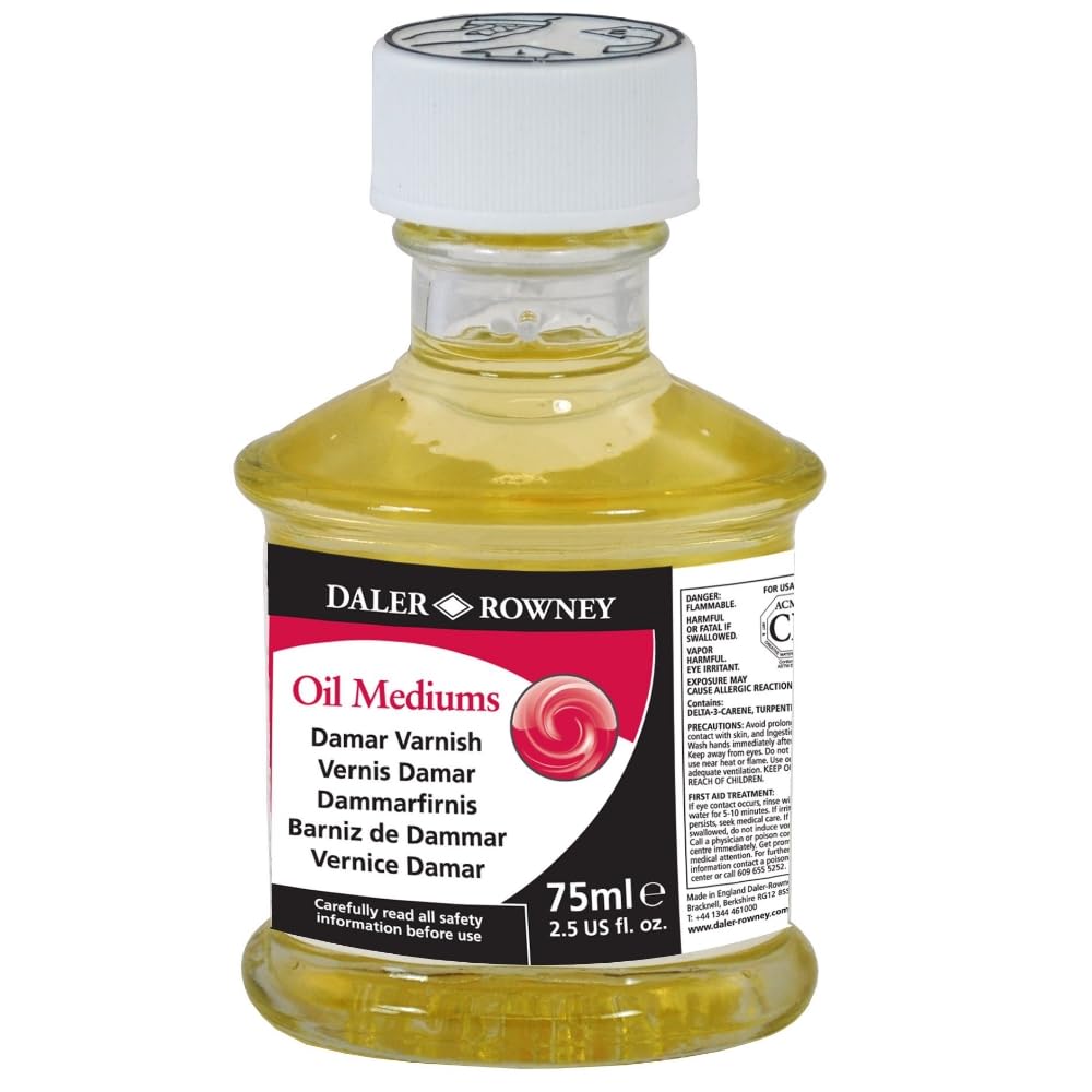 114007004 Damar Varnish Bottle, 75 ml | Protective Finish for Oil Paintings & Fine Art