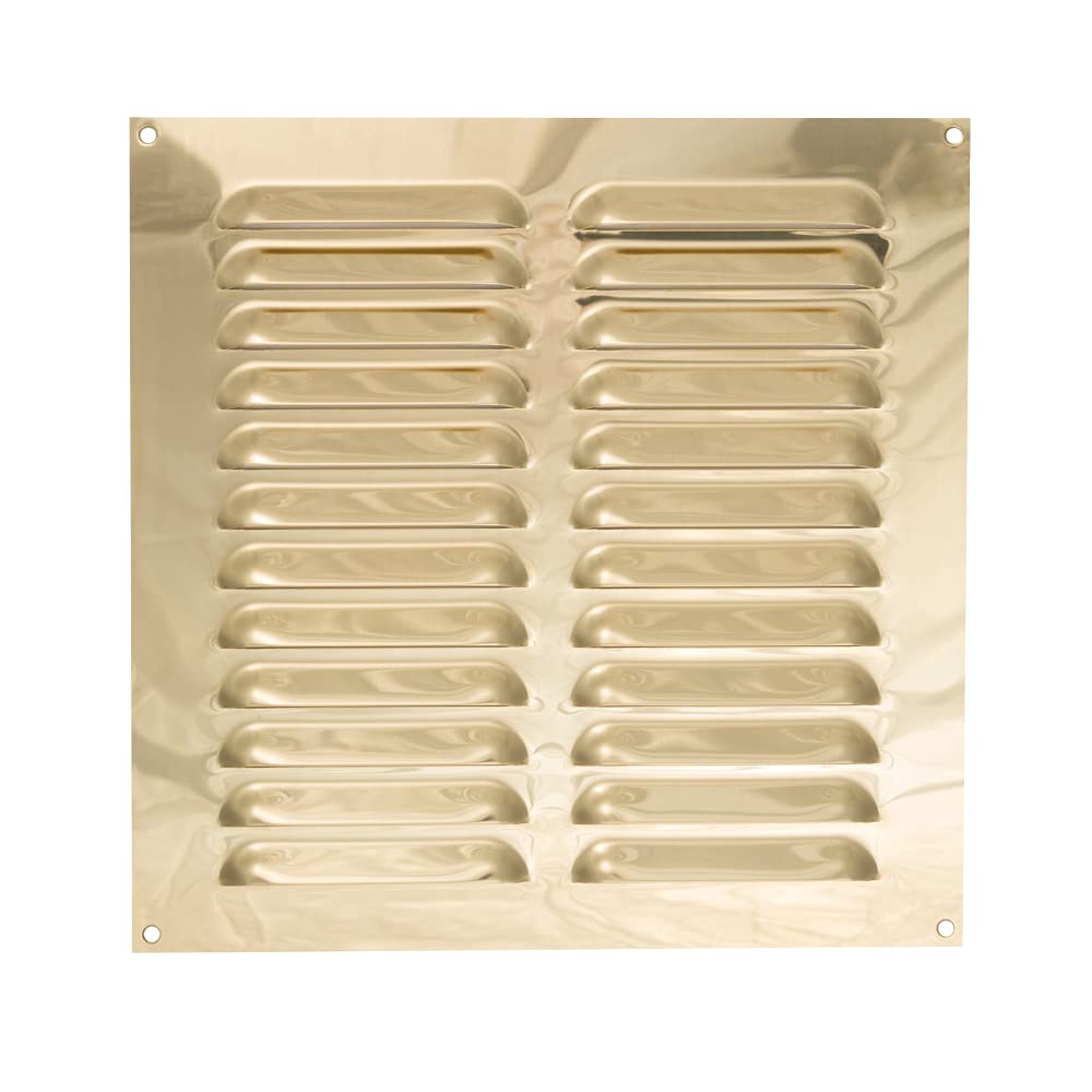 Timco Brass Timloc 9X9 Metal Internal Louvre Grille Vent Polished