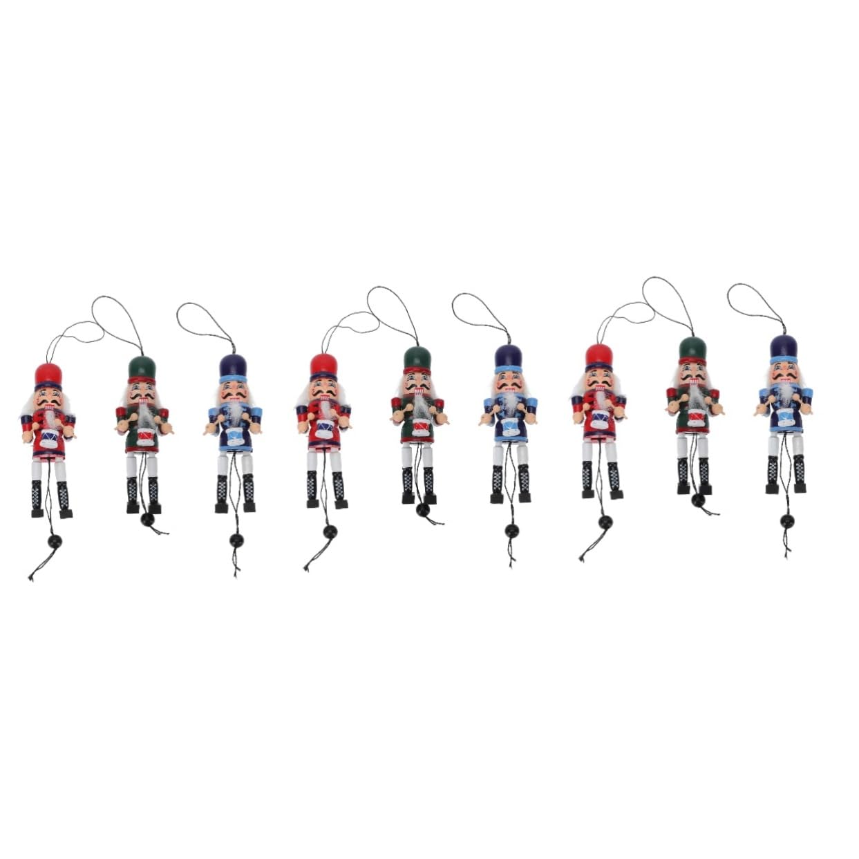 Cabilock 3 Set Schiaccianoci Peluche Bambola Parlante Bambola Rinata Da Spiaggia Legnosa Accessori Per Bambole Passeggino Per Bambole Mostro Colorful Di Legno 3 Pezzi * 3