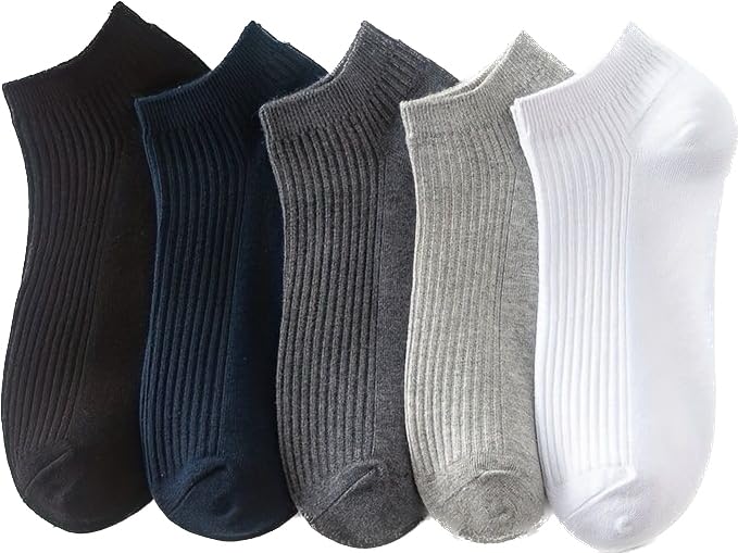 Men & Women Solid 5 Pairs Multicolor Polycotton Free Size Ankle Length Socks (Pack of 5)-image-43