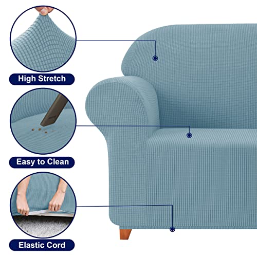 Subrtex SBTSFBL003 Stretch Sofa Cover Set 1 Piece Sofa Slipvover With A Gift Cushion Cover For 3 Cushion Couch thumb #2