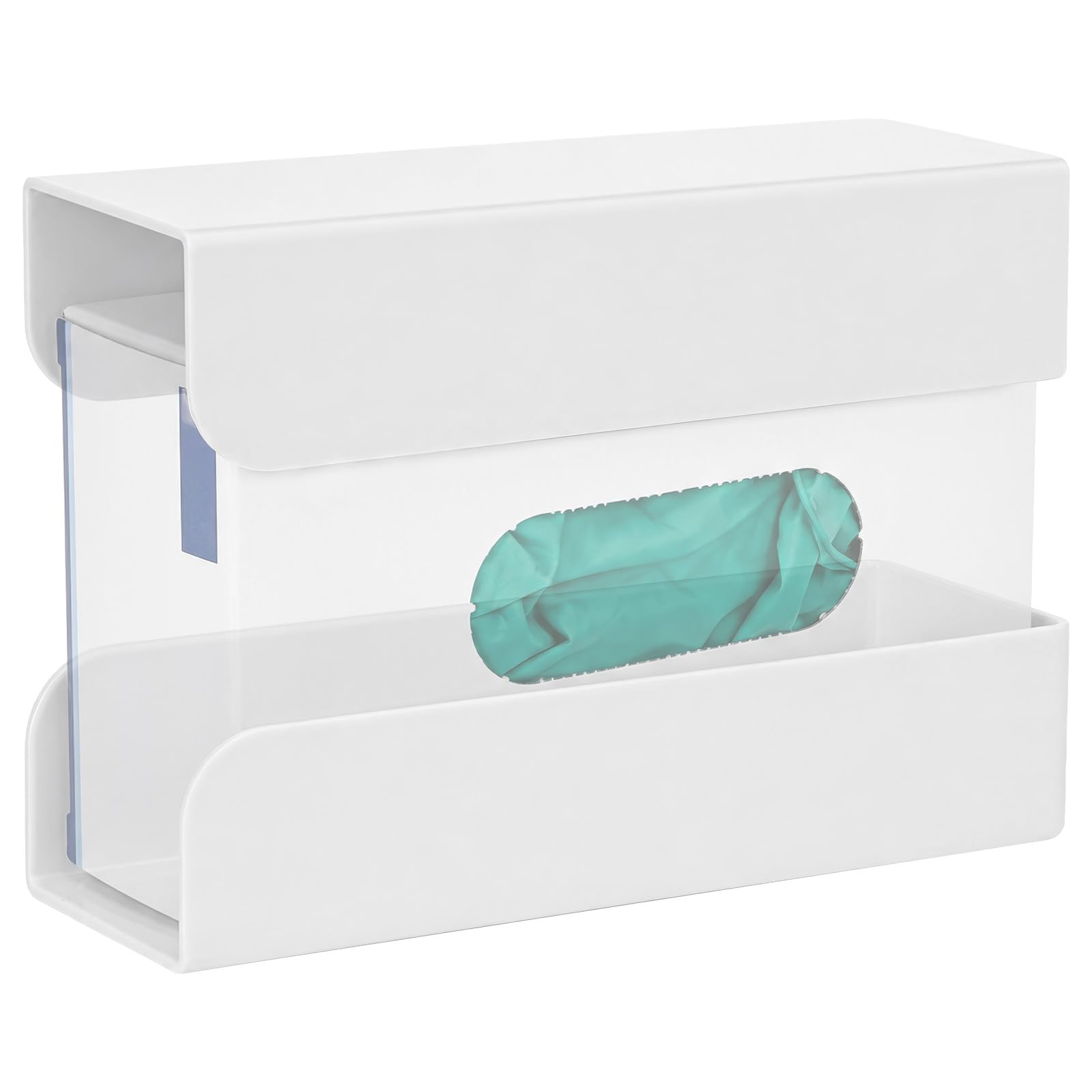 EVERGOODS Magnetic Tissue Box, Magnetic Wall Mounted Tissue Box Holder & Glove Dispenser – Adjustable Storage Organizer for Disposable Gloves, Wipes and Tissue Boxes, Fridge Kitchen Organizer