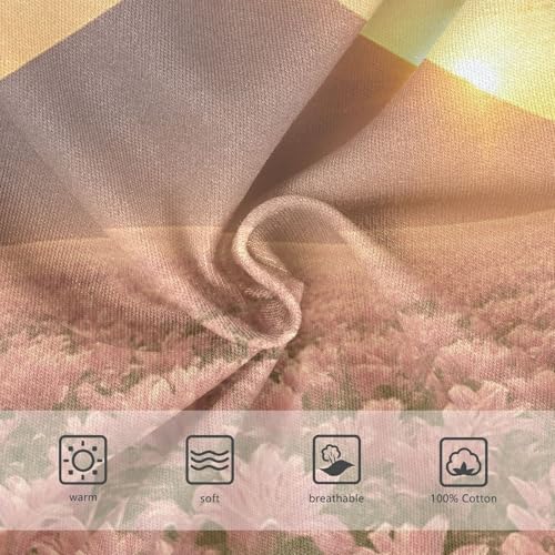 GuoChe Toddler Boy Clothes Cotton Pink Lily Sunrise Landscape in Sizes 2T,3T, 4T, 5T, 6Y and 8Y3