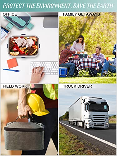 Pavezo Electric Lunch Box [Faster-75W, Large-1.8L] Food Heated Lunch Box, 12V/24V/110V Food Warmer Lunch Box For Car Truck Home, With Airtight Lid, Ss Container, Fork Spoon, Carry Bag #TOP6