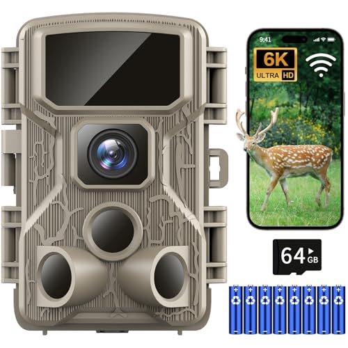 Punvoe Trail Camera Wifi 6K 64Mp With 64Gb Memory Card 8 Batteries And Night Vision Ip67 Waterproof 130°Wide Angle 0.05S Trigger Speed, Suitable For Outdoor Wildlife Detection thumb #8