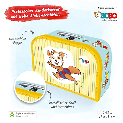 TRÖTSCH - Kinderkoffer BOBO Siebenschläfer : Minikoffer Pappkoffer Reisekoffer Kinderkoffer Spielkoffer