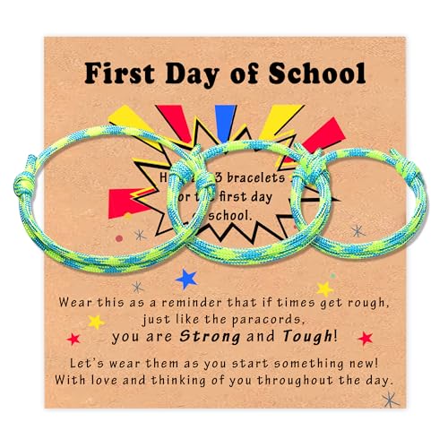 DAYANEY 3Pcs First Day of School Bracelet, Mother Son Bracelets Back to School...