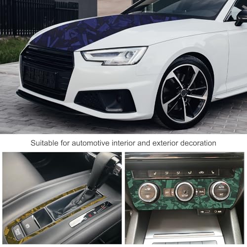 Vinilo de fibra de carbono autoadhesivo e impermeable con raspador para decoración DIY 6