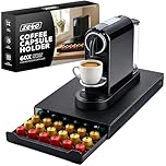 ZENO Coffee Capsule Pod Holder with Sliding Draw For Nespresso Coffee Machine Stand & 60 Capsule Pod Holder
