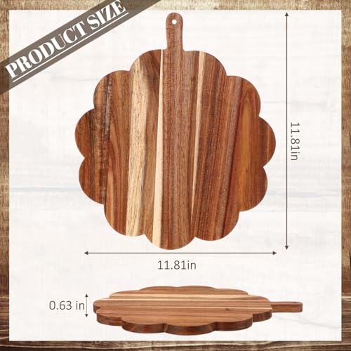 Tabla de cortar cuadrada de madera de acacia 35.99x34.03x1.60 cm miniatura 3
