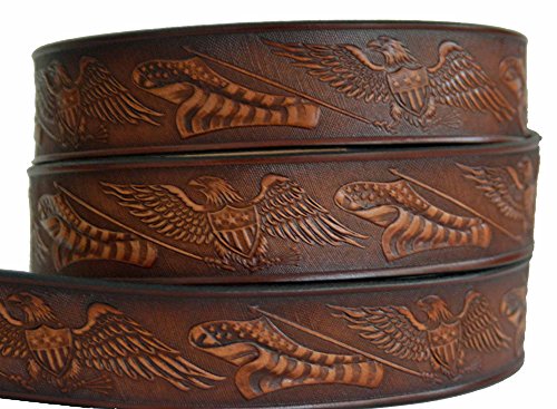 Eagle American Flag Brown Leather Name Belt Personalized for Men and Women3