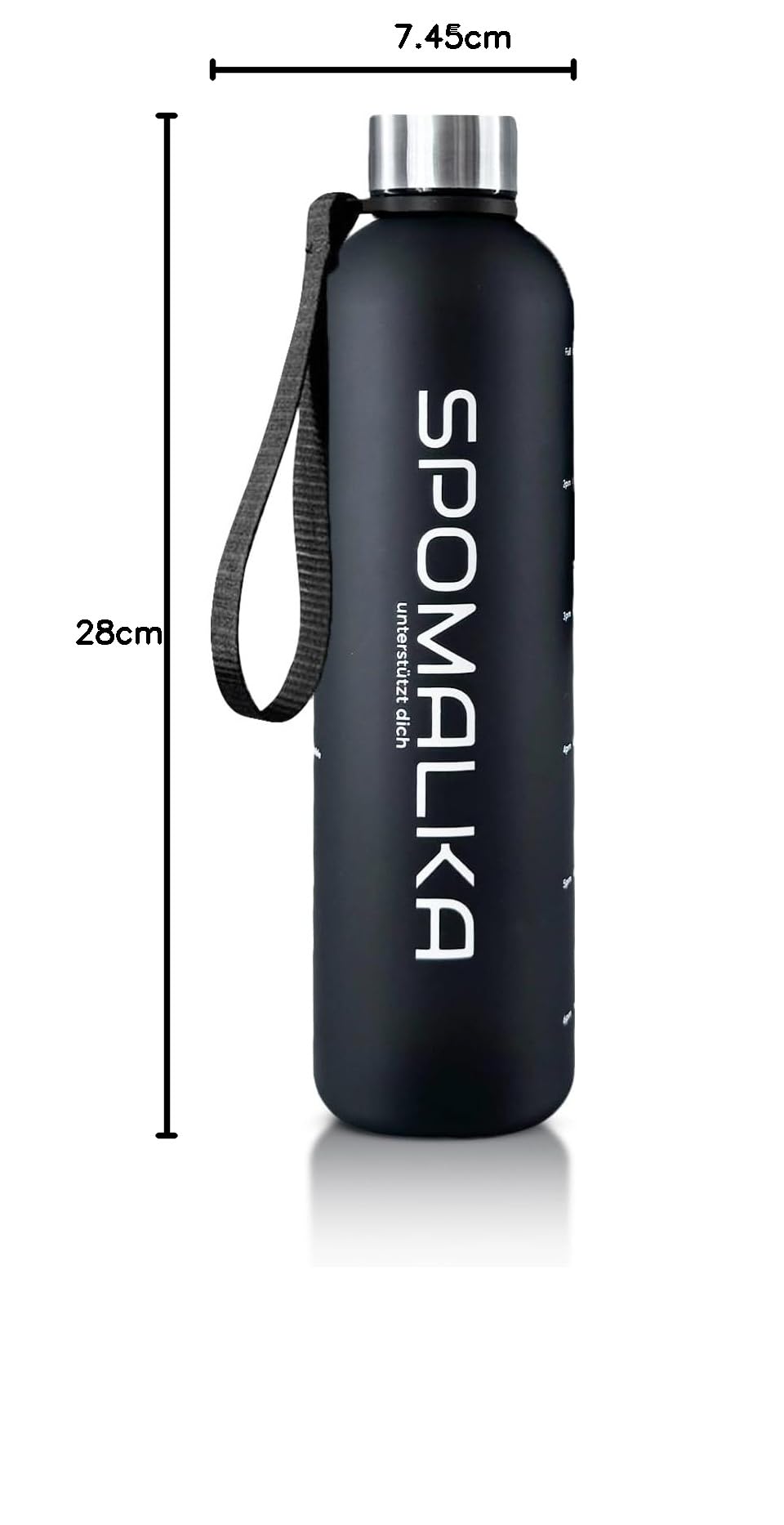 Butelka na napoje 1 l, bez BPA, szczelna, sportowa butelka na napoje, wytrzymała butelka na wodę do fitnessu, na siłownię i na zewnątrz, sportowa butelka na wodę, 1 l (czarna)