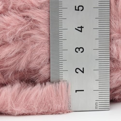 Image of NICEEC 2 Skeins Faux Fur Yarn Super Soft, Chunky & Fluffy, Eyelash Yarn for Crochet & Knitting (Total Length 70yds,3.53oz) - Incarnadine Pink