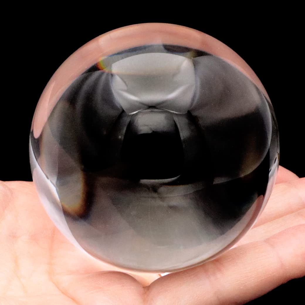 Amazon.co.jp: [GOLD STONE] 天然 無垢 水晶 丸玉 台座付き 直径約62mm